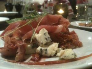 parma ham, figs and gorgonzola