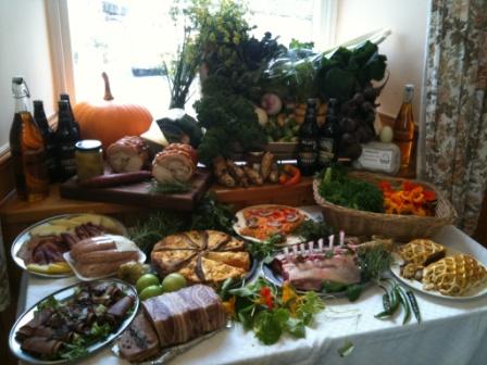 Secret Supper Spread in Malham Village Hall