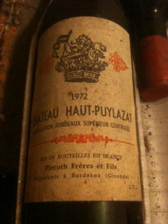 chateau haut-puylazat 1972 chateau haut-puylazat 1972