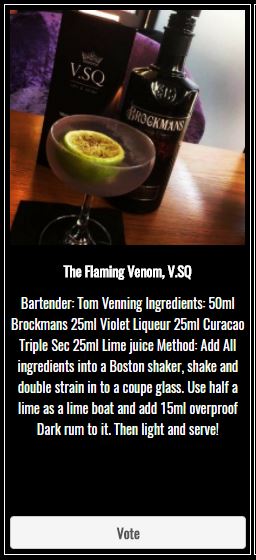The Flaming Venom Gin Cocktail Brockmans